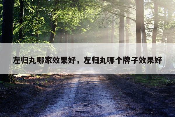左归丸哪家效果好,左归丸哪个牌子效果好