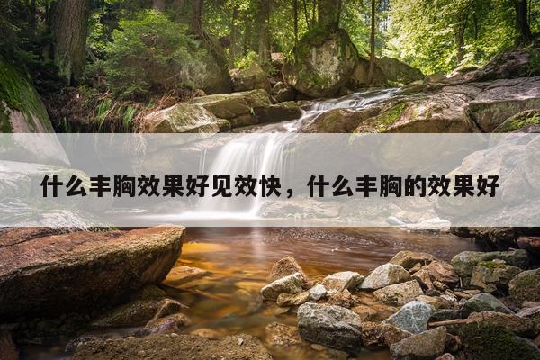 什么丰胸效果好见效快,什么丰胸的效果好