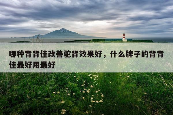 哪种背背佳改善驼背效果好,什么牌子的背背佳最好用最好