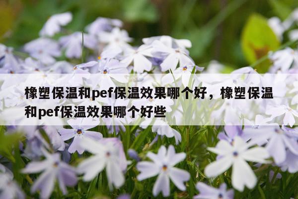 橡塑保温和pef保温效果哪个好,橡塑保温和pef保温效果哪个好些