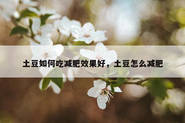 土豆如何吃减肥效果好,土豆怎么减肥