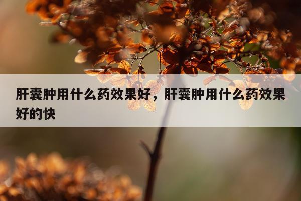 肝囊肿用什么药效果好,肝囊肿用什么药效果好的快