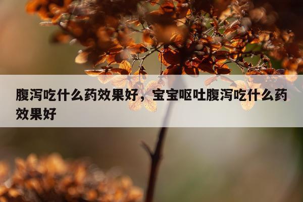 腹泻吃什么药效果好,宝宝呕吐腹泻吃什么药效果好