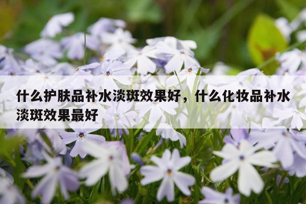 什么护肤品补水淡斑效果好,什么化妆品补水淡斑效果最好