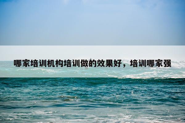 哪家培训机构培训做的效果好,培训哪家强