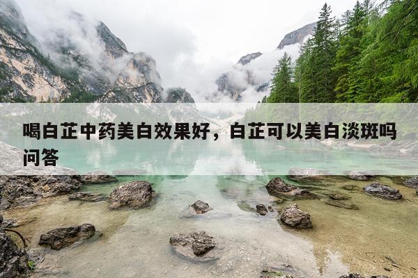 喝白芷中药美白效果好,白芷可以美白淡斑吗问答
