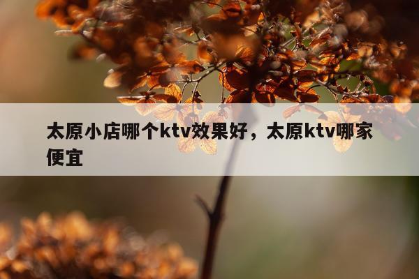 太原小店哪个ktv效果好,太原ktv哪家便宜
