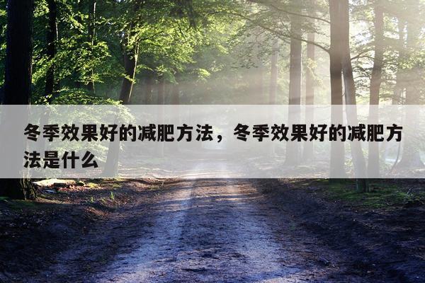 冬季效果好的减肥方法,冬季效果好的减肥方法是什么