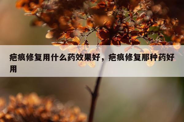 疤痕修复用什么药效果好,疤痕修复那种药好用