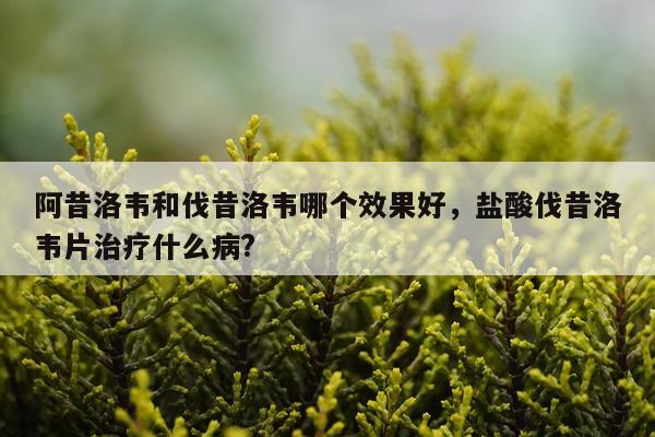 阿昔洛韦和伐昔洛韦哪个效果好,盐酸伐昔洛韦片治疗什么病?