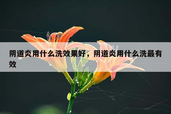 阴道炎用什么洗效果好,阴道炎用什么洗最有效