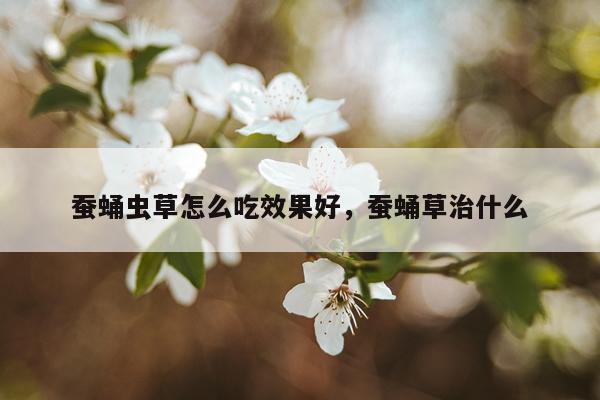 蚕蛹虫草怎么吃效果好,蚕蛹草治什么