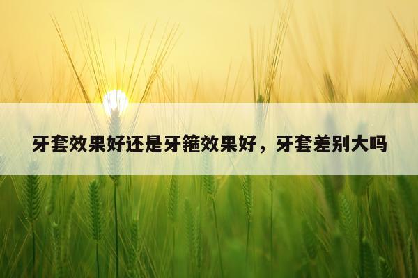 牙套效果好还是牙箍效果好,牙套差别大吗