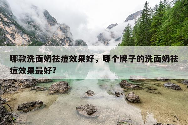 哪款洗面奶祛痘效果好,哪个牌子的洗面奶祛痘效果最好?